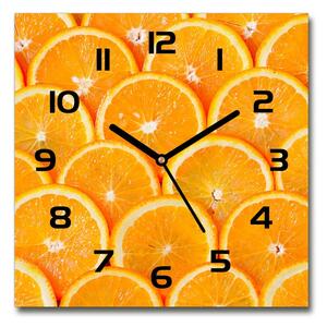 Skleněné hodiny čtverec Plátky pomerančů pl_zsk_30x30_c-f_82047146