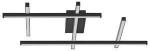 Černé kovové stropní LED světlo Nova Luce Pace 80 cm