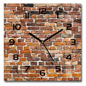 Skleněné hodiny na stěnu Zděná zeď pl_zsk_30x30_c-f_82295613
