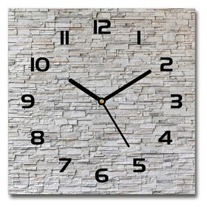 Skleněné hodiny na stěnu Kamenná stěna pl_zsk_30x30_c-f_83343347