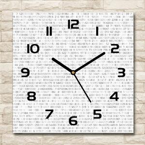Skleněné hodiny na stěnu Binární kod pl_zsk_30x30_c-f_83956134