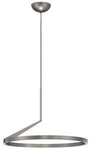 Stříbrnošedé kovové závěsné LED světlo Nova Luce Tilia 60 cm