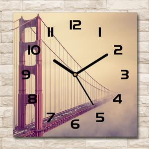 Skleněné hodiny čtverec Most San Francisco pl_zsk_30x30_c-f_85695619
