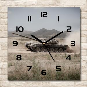 Skleněné hodiny čtverec Tank na poušti pl_zsk_30x30_c-f_85502732