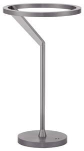 Stříbrnošedá kovová stolní LED lampa Nova Luce Tilia