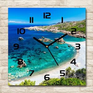 Skleněné hodiny čtverec Mořský záliv pl_zsk_30x30_c-f_85518811