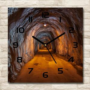 Skleněné hodiny čtverec Podvodní tunel pl_zsk_30x30_c-f_85978893