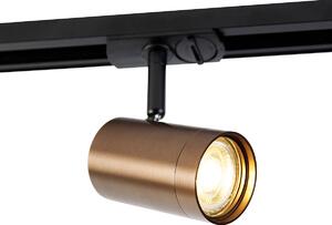 Moderní 1-fázový kolejnicový reflektor tmavě bronzový - Jeana