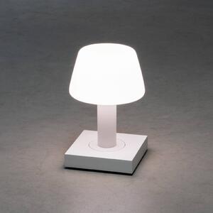 LED stolní lampa Monaco venkovní na baterie, bílá