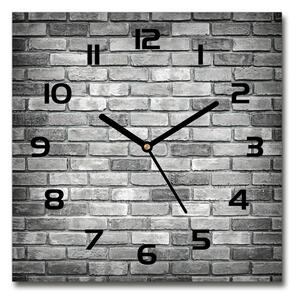 Skleněné hodiny na stěnu Zděná zeď pl_zsk_30x30_c-f_86757809