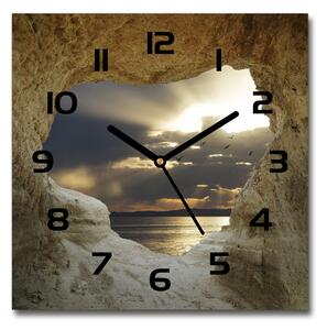 Skleněné hodiny na stěnu Mořská jeskyně pl_zsk_30x30_c-f_88583308