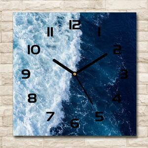 Skleněné hodiny na stěnu Mořské vlny pl_zsk_30x30_c-f_89539780