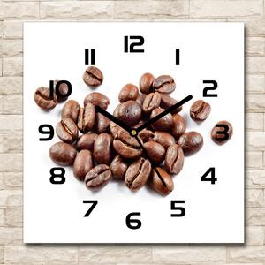 Skleněné hodiny na stěnu Zrnka kávy pl_zsk_30x30_c-f_91996009