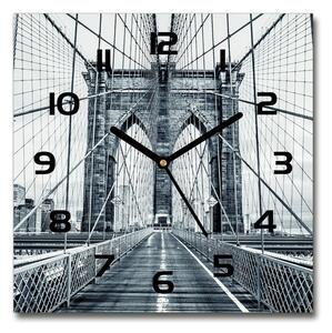 Skleněné hodiny čtverec Brooklynský most pl_zsk_30x30_c-f_94990249