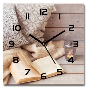 Skleněné hodiny čtverec Relax při knížce pl_zsk_30x30_c-f_95131819