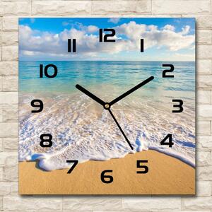 Skleněné hodiny na stěnu Havajská pláž pl_zsk_30x30_c-f_98746021