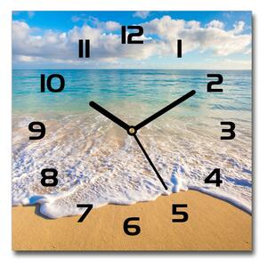 Skleněné hodiny na stěnu Havajská pláž pl_zsk_30x30_c-f_98746021