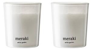 Set dvou sójových vonných svíček Meraki White Garden