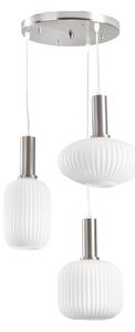 ONLI - Lustr na lanku DOROTY 3xE27/15W/230V bílá/lesklý chrom