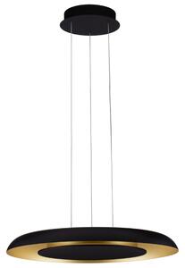 Černo-zlaté kovové závěsné LED světlo Nova Luce Epos 60 cm