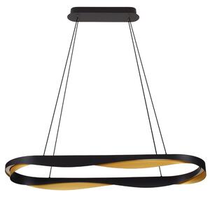 Černo-zlaté kovové závěsné LED světlo Nova Luce Radon 100 cm