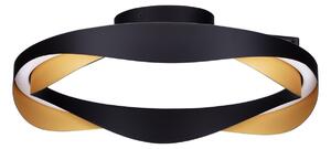 Černo-zlaté kovové stropní LED světlo Nova Luce Radon 45 cm
