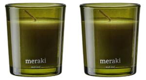 Set dvou sójových vonných svíček Meraki Oud Leaf