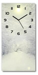 Moderní hodiny nástěnné Les zima pl_zsp_30x60_c-f_103882841