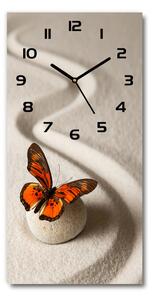 Nástěnné hodiny Kámen zen a motýl pl_zsp_30x60_c-f_105886017
