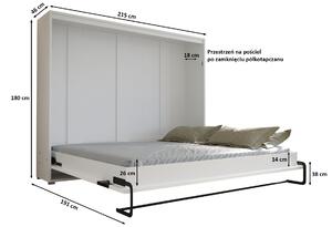 Vyklápěcí postel HH160 Barva korpusu: Bílá mat + Old Style