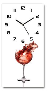 Nástěnné skleněné hodiny Sklenice vína pl_zsp_30x60_c-f_10584966