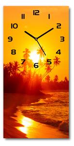 Nástěnné hodiny tiché Tropická pláž pl_zsp_30x60_c-f_112375136