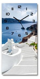 Nástěnné hodiny tiché Santorini Řecko pl_zsp_30x60_c-f_114851264
