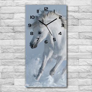 Nástěnné hodiny Bílý kůň ve cvalu pl_zsp_30x60_c-f_118288885