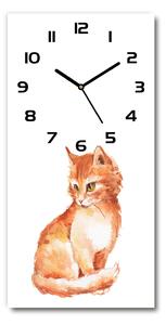 Moderní hodiny nástěnné Červená kočka pl_zsp_30x60_c-f_120895228