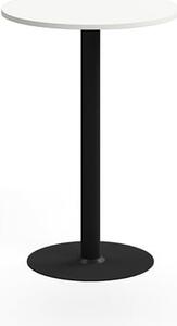AJ Produkty Barový stůl ALVA, Ø700x1000 mm, vysokotlaký laminát, černá/bílá