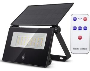 Výkonný solární LED reflektor s čidlem pohybu 15W 1300lm denní, vyměnitelný akumulátor, DO