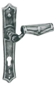 In-Design Dveřní klika Agave rozteč 90 mm šedá Provedení kliky: vč. rozety PZ - fabkový klíč