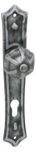 In-Design Dveřní klika Agave rozteč 90 mm šedá Provedení štítu: PZ - fabkový klíč