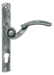 In-Design Dveřní klika Tilly rozteč 72 mm úzká šedá Provedení kliky: vč. rozety PZ - fabkový klíč