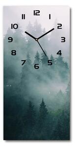 Nástěnné skleněné hodiny Mlha nad lesem pl_zsp_30x60_c-f_167720092