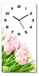Nástěnné hodiny tiché Růžové tulipíny pl_zsp_30x60_c-f_22467427