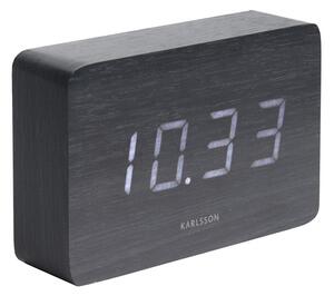 Karlsson 5653BK Designové stolní hodiny s budíkem, 15 x 10 cm