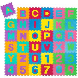 Tectake Pěnové puzzle na zem hrací puzzle koberec - barevná