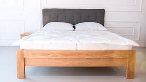 Postel RIVIERA Buk 160x200 - Dřevěná postel z masivu, bukové dvoulůžko o šíři masivu 4 cm