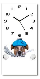 Moderní hodiny nástěnné Nemocný pes pl_zsp_30x60_c-f_56627196