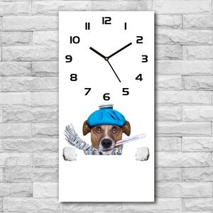 Moderní hodiny nástěnné Nemocný pes pl_zsp_30x60_c-f_56627196