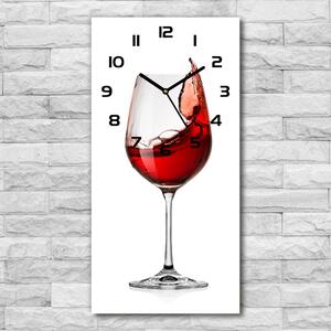Nástěnné skleněné hodiny Červené víno pl_zsp_30x60_c-f_61113320