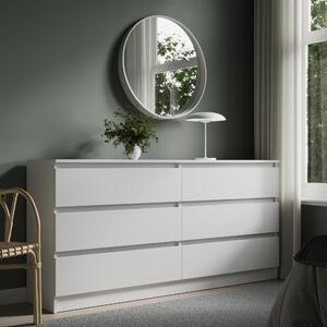Home Collective Komoda s 6 zásuvkami | Komoda do obývacího pokoje | Spousta úloného prostoru díky 6 zásuvkám, íka 160 cm | Nábytek do lonice, pedsín a atny | 160 x 77,5 x 35 cm | bílá