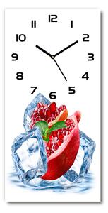 Nástěnné skleněné hodiny Granátové jablko a led pl_zsp_30x60_c-f_62722743
